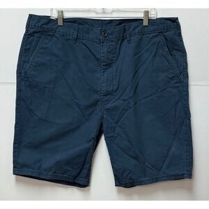 Levis Cotton Navy Flat Front Men's 40 Bermuda Shorts Preppy Casual Golf Academia
